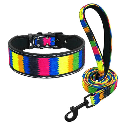 ZEDAPaw RGB Bright / S Reflective Nylon Dog Collar & Leash Set
