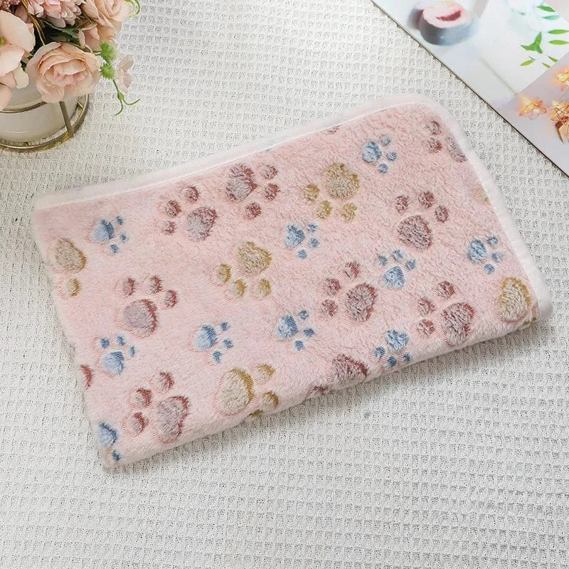 ZEDAPaw Rosa / L Warm Paw Print Throw for Dogs, Cats, Puppies & Kittens