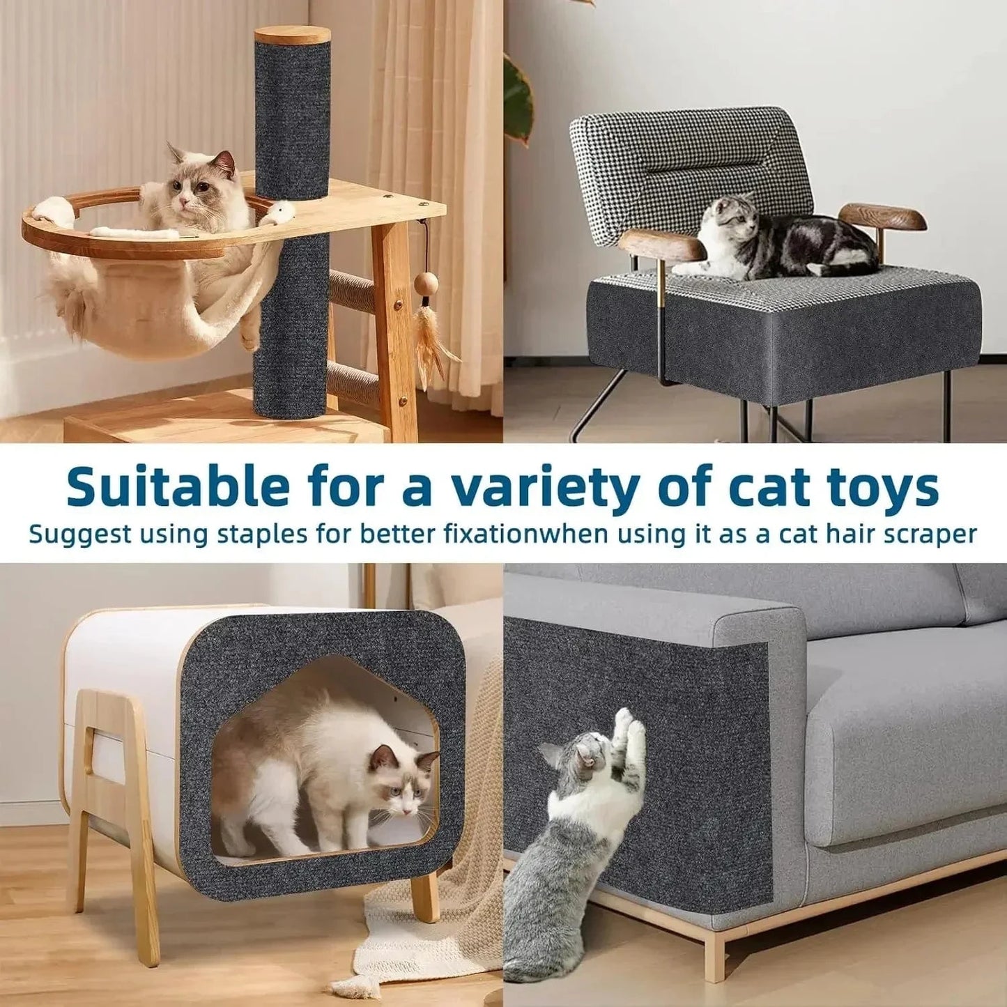 ZEDAPaw Self-Adhesive Scratch Mat Pad - Cat Scratcher Sofa Protector