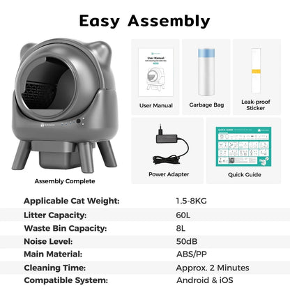 ZEDAPaw Shop Amicura Cura X1 Smart Automatic Cat Litter Box