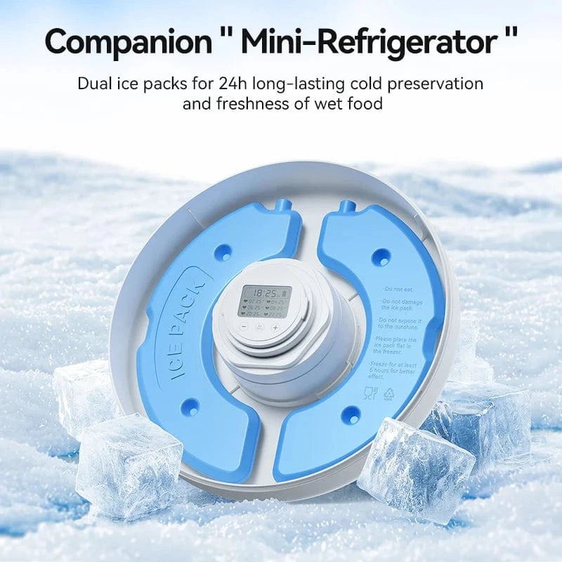 ZEDAPaw Shop White ROJECO 6-Meal Wireless Cat & Dog Food Dispenser for Wet & Dry Food