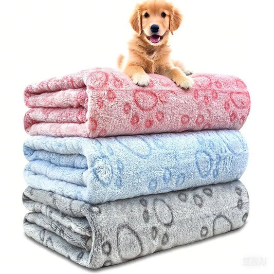 ZEDAPaw Ultra-Soft Paw Print Pet Blanket