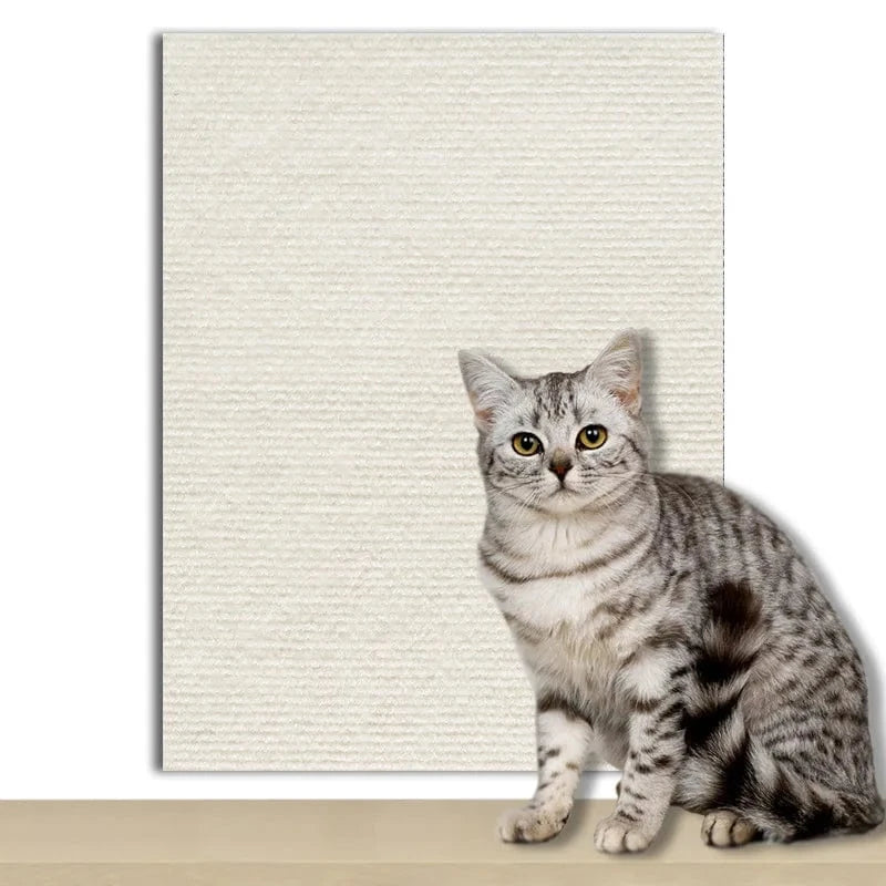 ZEDAPaw Warm White / 30x30 Self-Adhesive Scratch Mat Pad - Cat Scratcher Sofa Protector