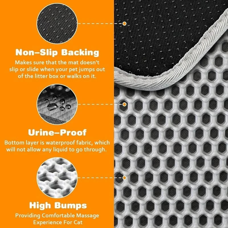 ZEDAPaw Waterproof Double-Layer Cat Litter Mat