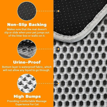 ZEDAPaw Waterproof Double-Layer Cat Litter Mat