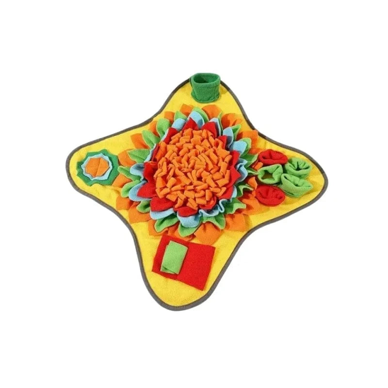 ZEDAPaw Yellow Interactive Slow Feeding Blanket for Dogs & Cats