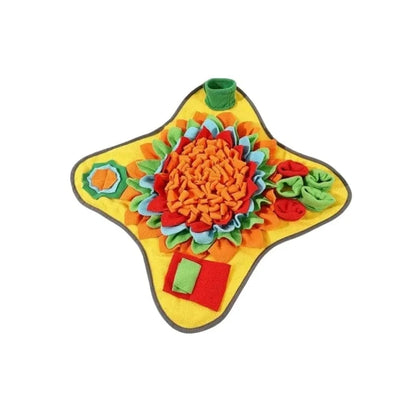 ZEDAPaw Yellow Interactive Slow Feeding Blanket for Dogs & Cats